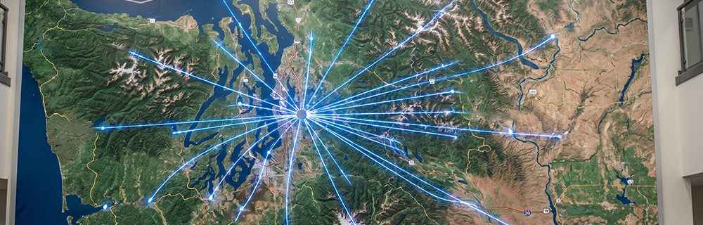 Um mapa com conexões que conectam o mundo todo 