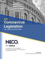 2021 Tax Planning - Coronavirus Legislation - H&CO