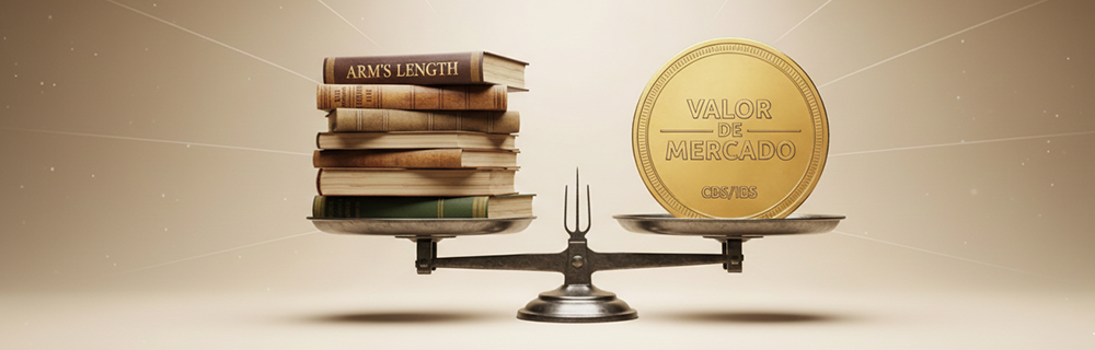 Imagem de uma balança, de um lado CBS/IDS, do outro manuais de compliance