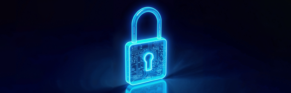 Ilustração de um cadeado digital