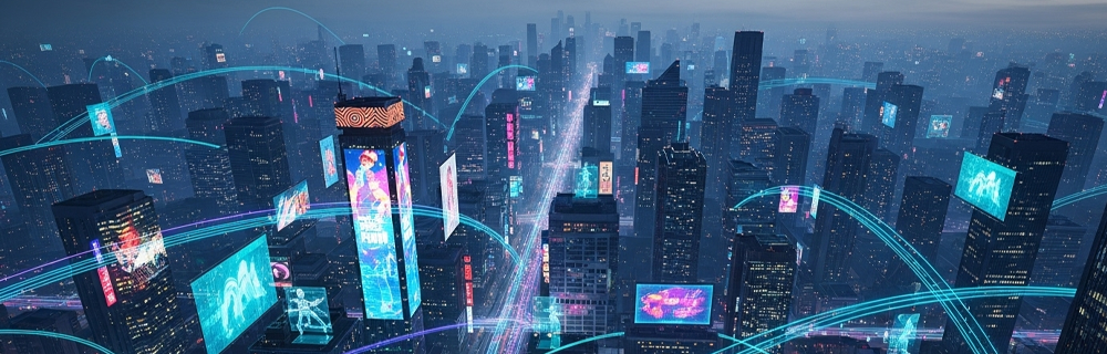 Imagem de uma cidade tecnológica 