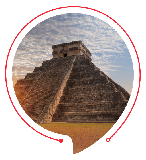 A majestic pyramid in Mexico symbolizing the strong foundation and vast opportunities for businesses expanding into the Mexican market, doing business in mexico