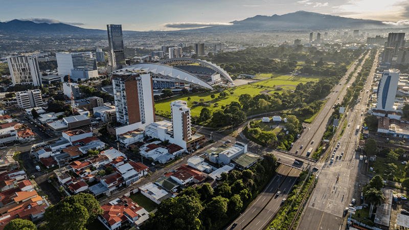 Aerial views of San José, Costa Rica