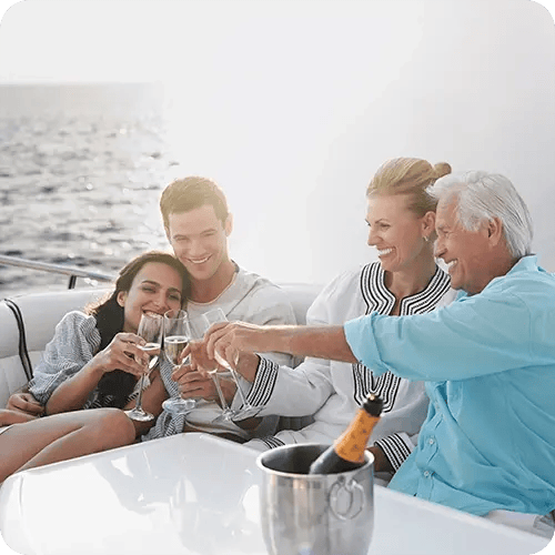 Illustration of a happy family with tax planning, symbolizing pre-immigration tax strategies for individuals moving to the U.S