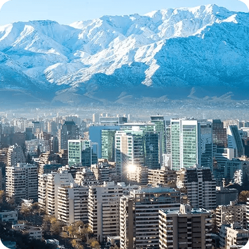 Photo of Santiago’s skyline highlighting the Chile-US Tax Treaty’s tax efficiency provisions