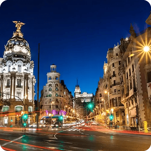 Picture of Madrid - Spain  emphasizing the Spain-US Tax Treaty’s provisions for tax transparency.