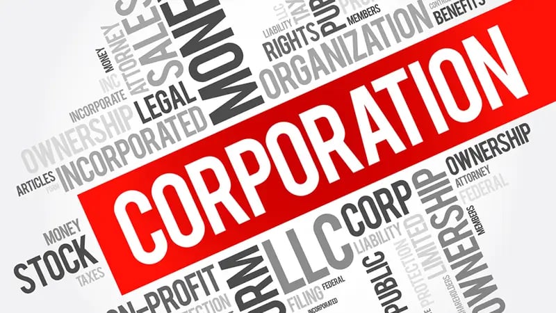 Word soup where the word 'Corporate' is highlighted