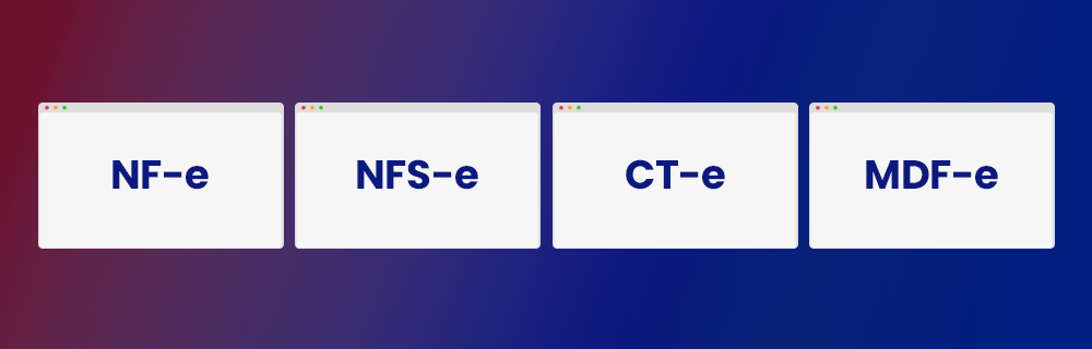Imagem com os tipos de notas fiscais