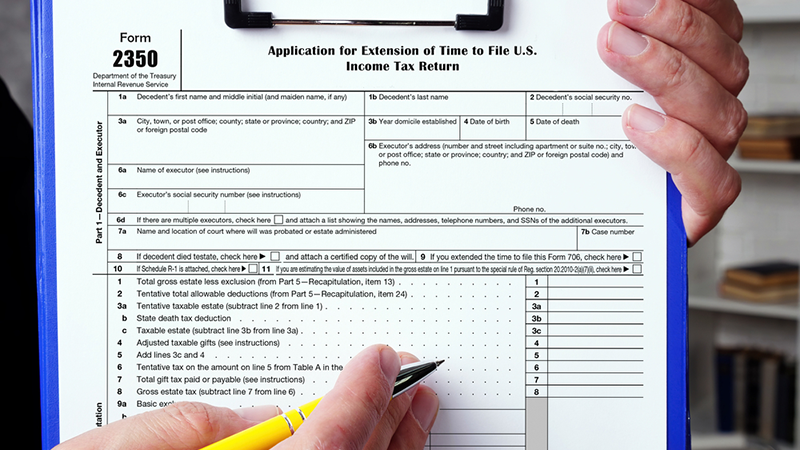 IRS Form 2350: Extension of Time to File U.S. Income Tax Return